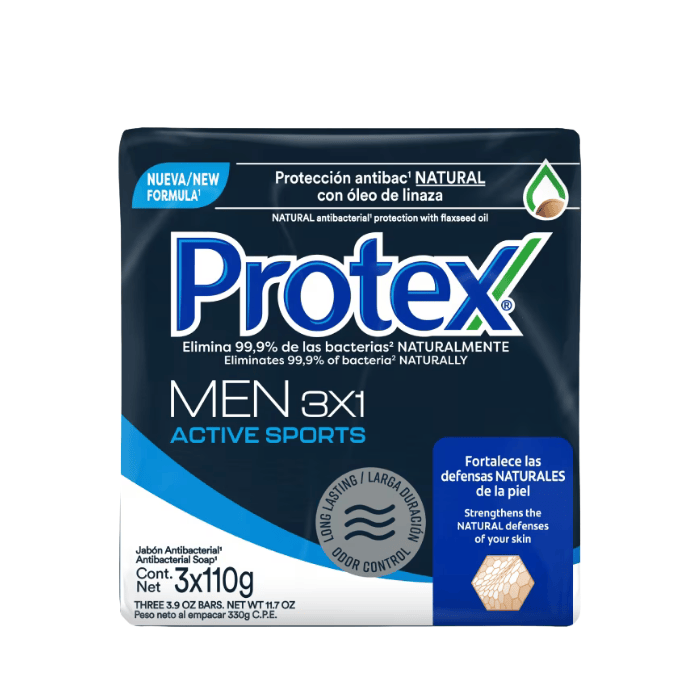 [12147] Jabón Protex Men x3 Unidades 330g
