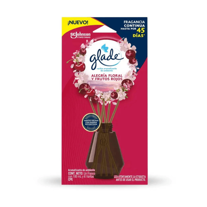 [7894650005910] Glade Varitas Aromatizantes Alegria Floral y Frutos Rojos 100ml