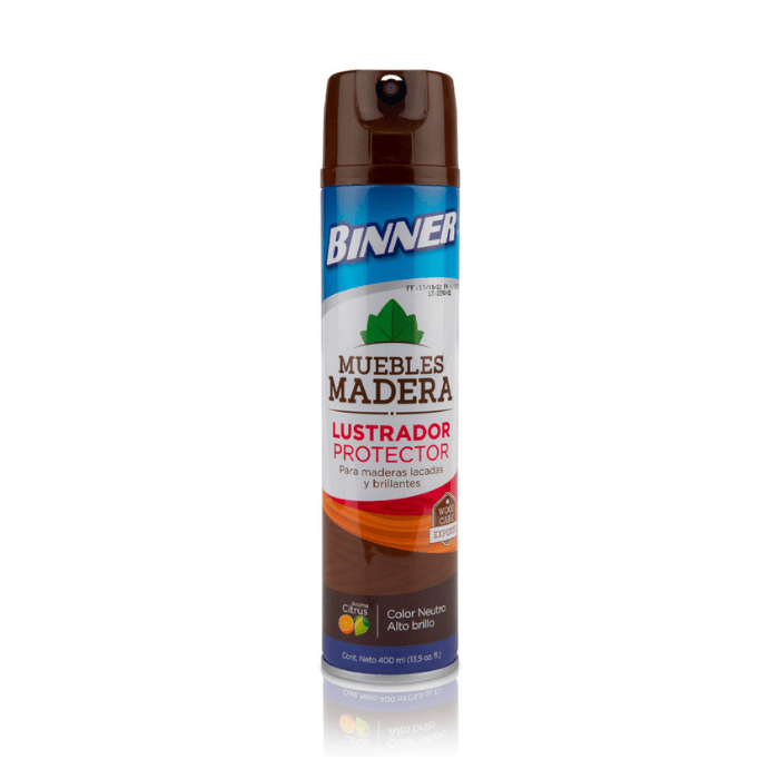 Binner Lustrador Protector de Muebles Aerosol 400ml