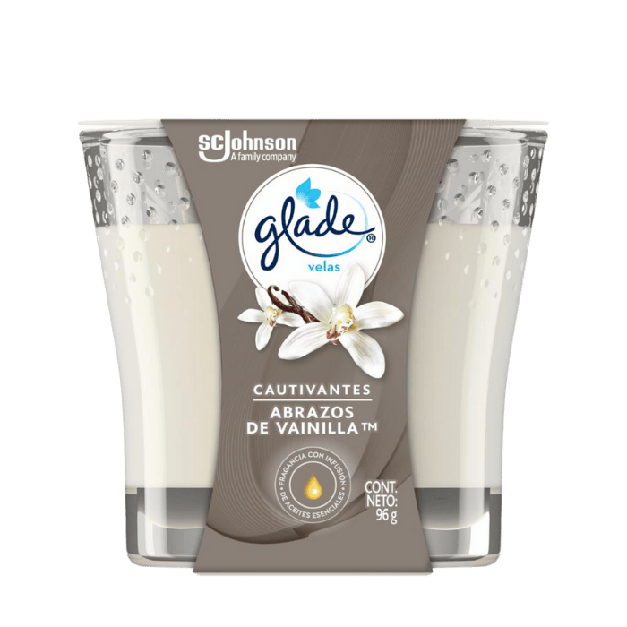 Glade Vela Abrazos De Vainilla 96g 