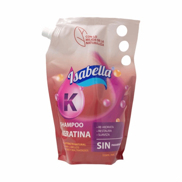[13463] Isabella Shampoo Doy Pack Keratina 1L