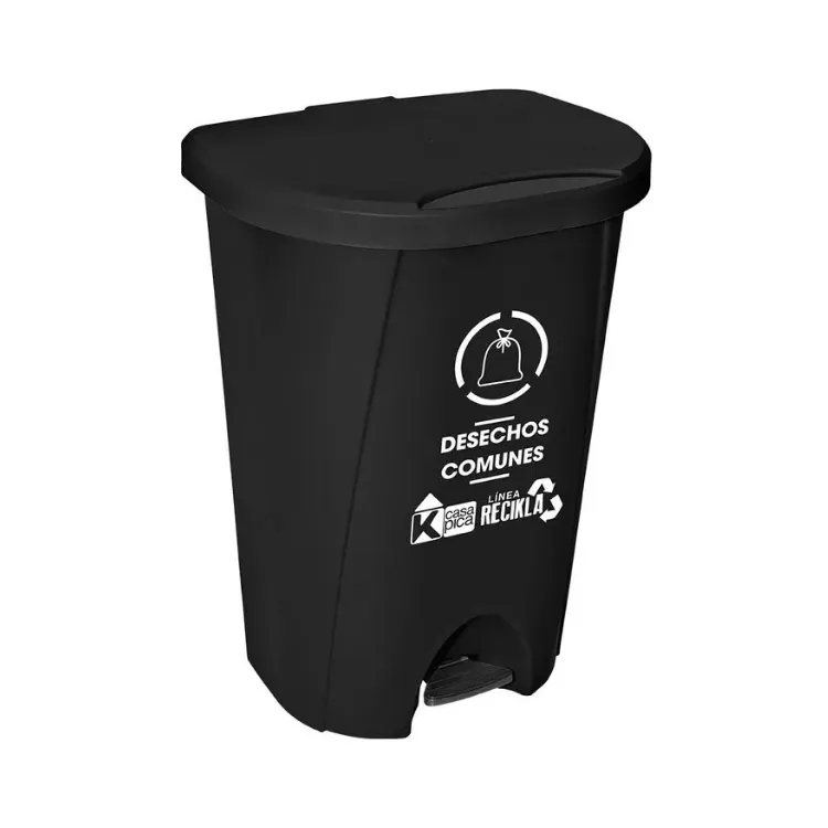 Tacho Con Pedal Reciclaje Verona 50 L Negro Pica
