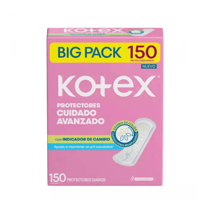 Kotex Protectores C/ Indicador de Cambio Caja x150 Unidades