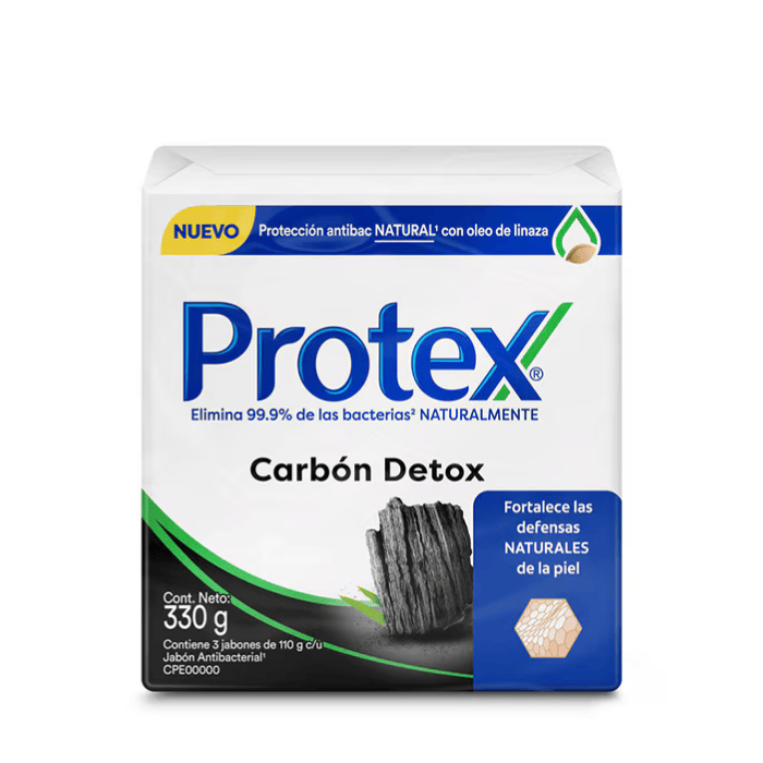 [7509546680644] Jabón Protex Carbón Detox x3 Unidades 330g