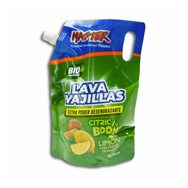 Master Lavavajilla Líquido Limón Doypack 1000ml