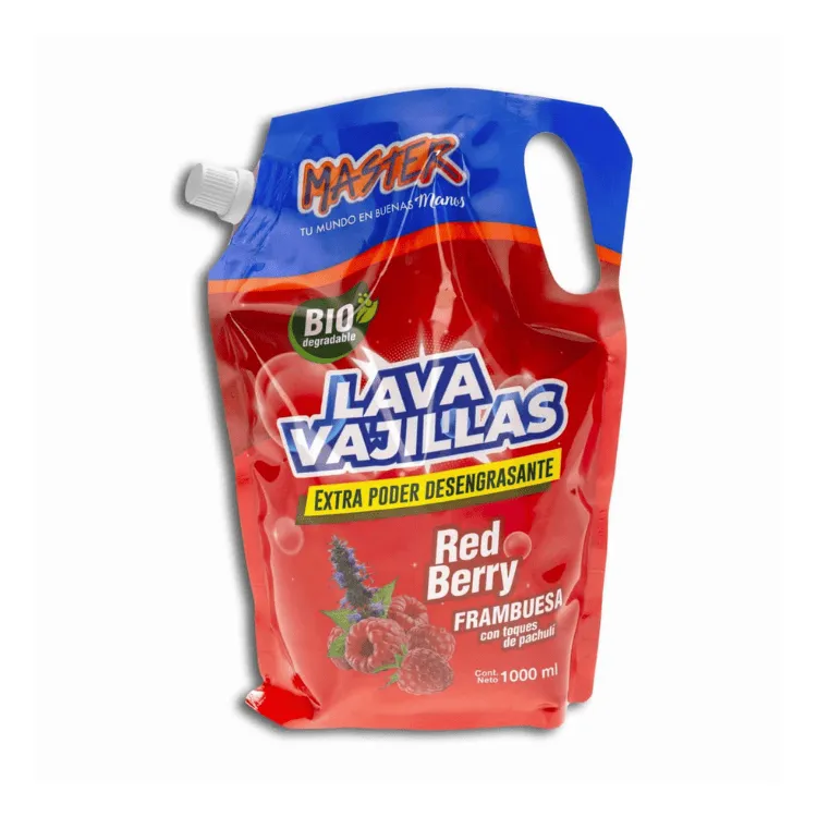 Master Lavavajilla Líquido Frambuesa Doypack 1000ml