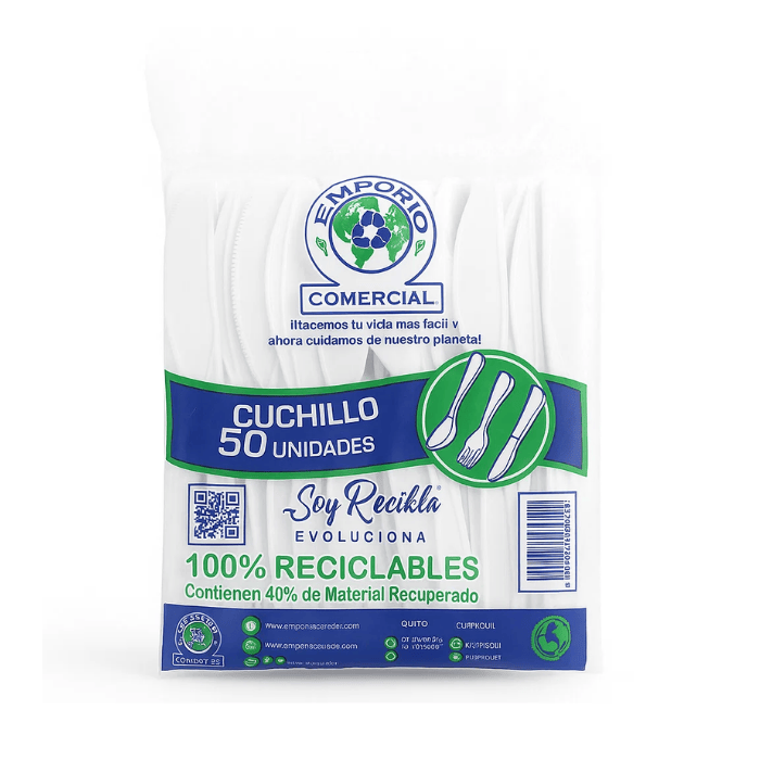 Soy Recikla Cuchillo Blanco x50 Unidades
