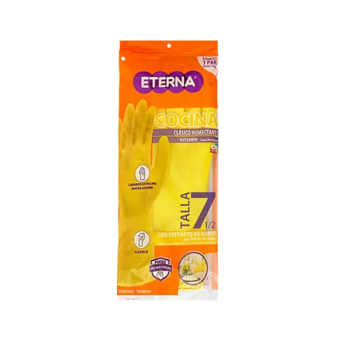 [14482] Guante Eterna Clásico  Amarillo T 7.5 