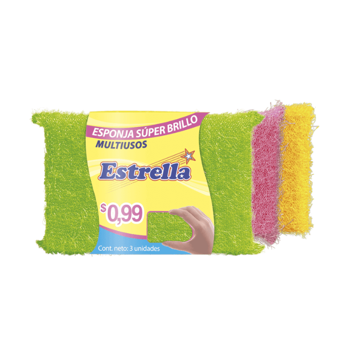 Estrella Esponja Super Brillo X3 