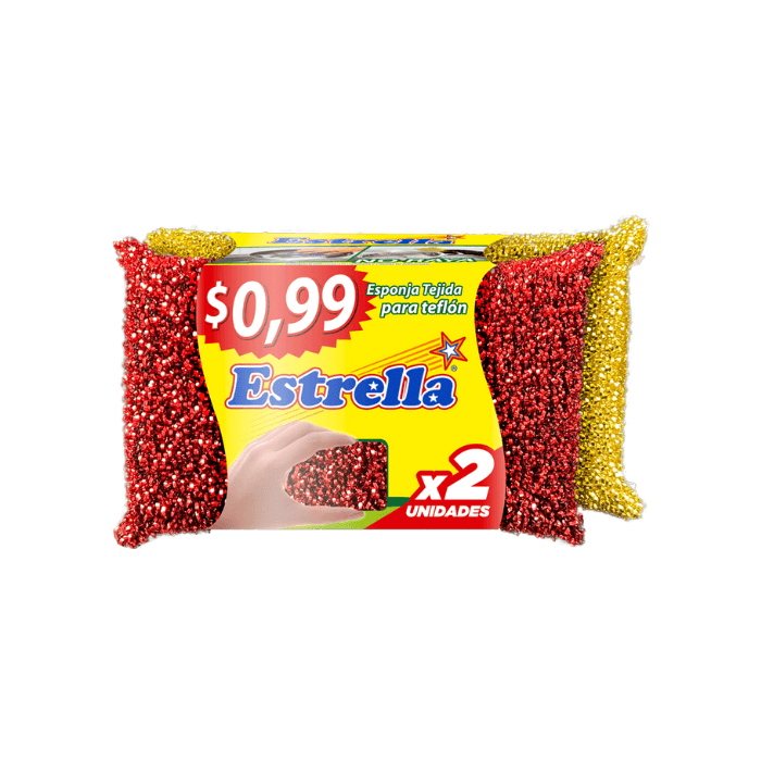 Estrella Esponja Tejida Para Teflón x2 Unidades