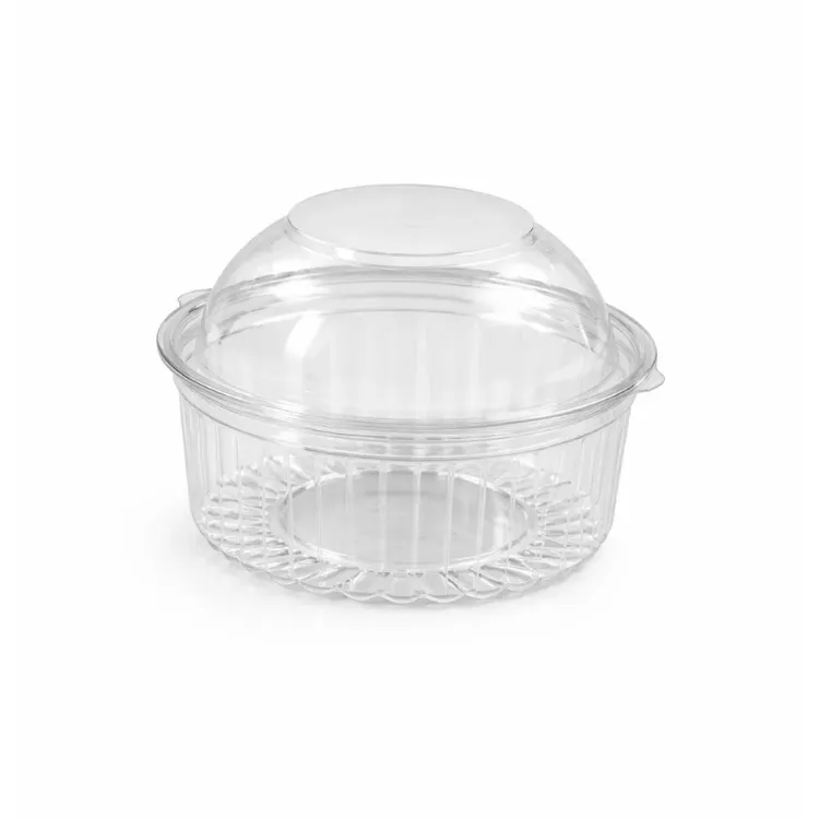 Repostero Redondo Transparente Tapa Alta 8oz x10 Unidades