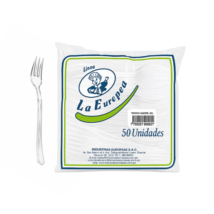 Tenedor Mini Cristal La Europea x50 Unidades