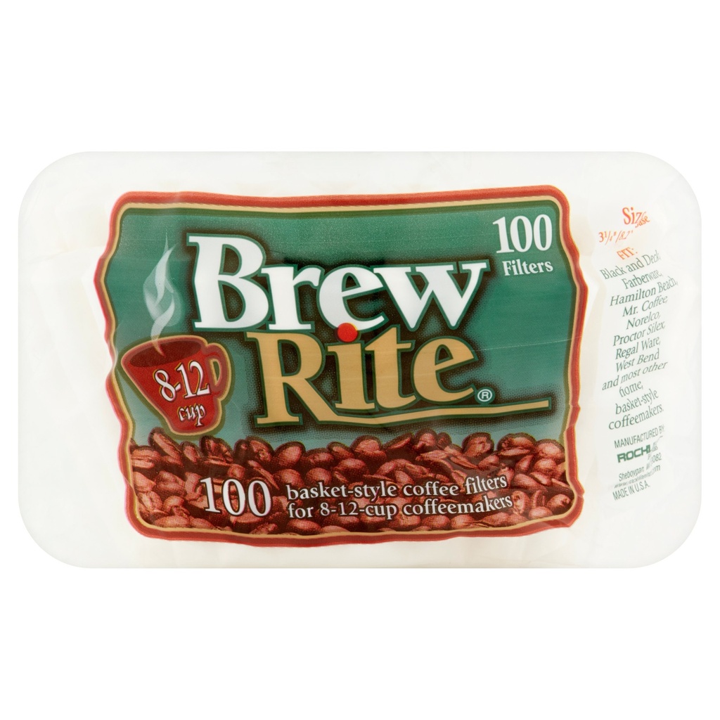 Brewrite Filtro Café Canasta 3 1/4 x100 unidades