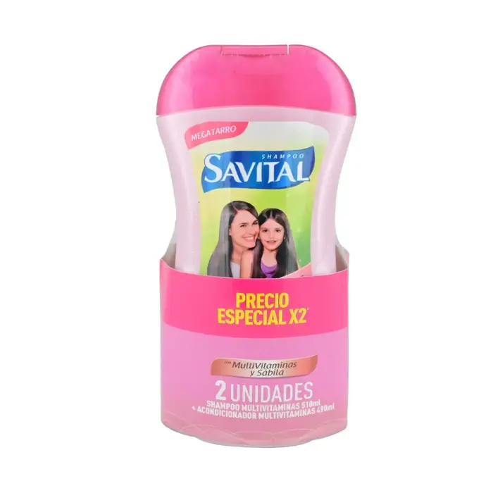 Savital Shampoo 510ml+Acondicionador 490ml Multivitaminas 