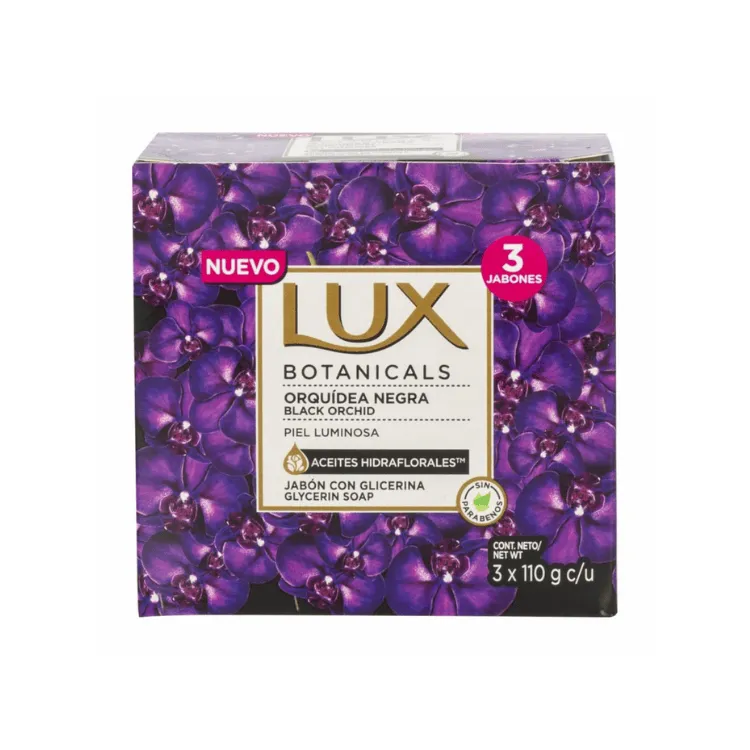 Jabón Lux Orquidea Negra x3 Unidades 330g