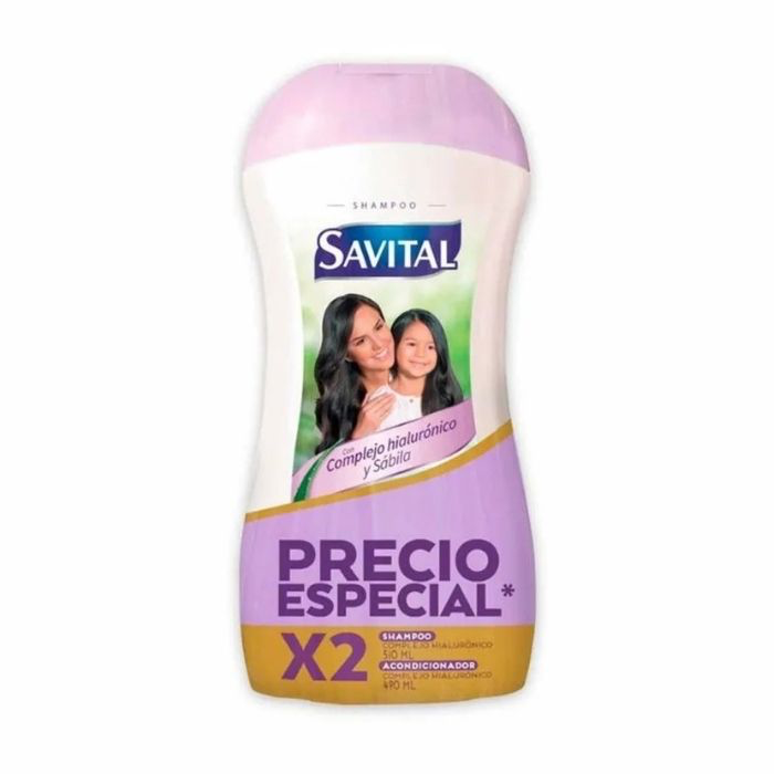 Savital Shampoo 510ml+Acondicionador 490ml Complejo Hialurónico