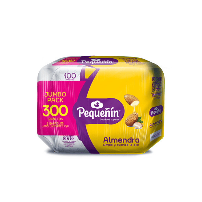 Pequeñin Paños Húmedos Almendra x300 Unidades