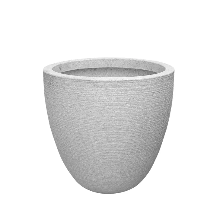 [7861212392153] Macetero Deco Stone Jaspe Bajo 27L Gris