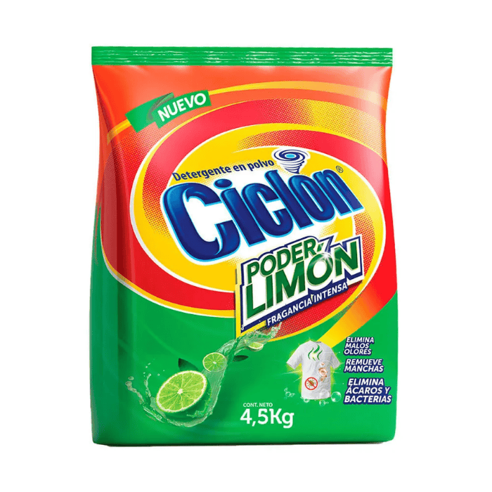 Ciclón Detergente en Polvo Limón 4.5Kg