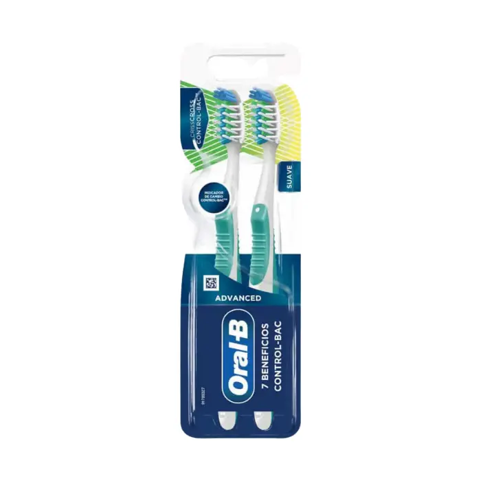 Cepillo Dental Oral B 7 Beneficios Suave x2 Unidades