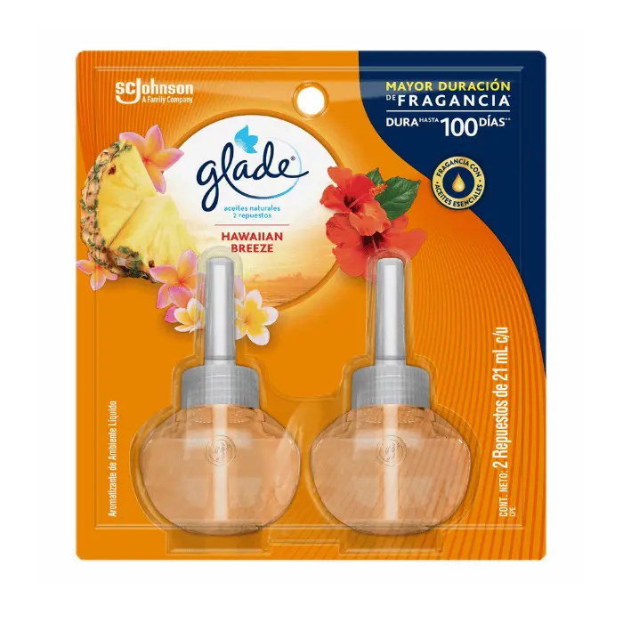 [7591005001046] Glade Aceite Repuesto x2 Hawaiian Breeze 42ml