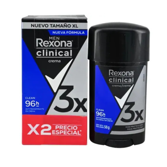 Desodorante Rexona Stick Clinical Men 48g x2