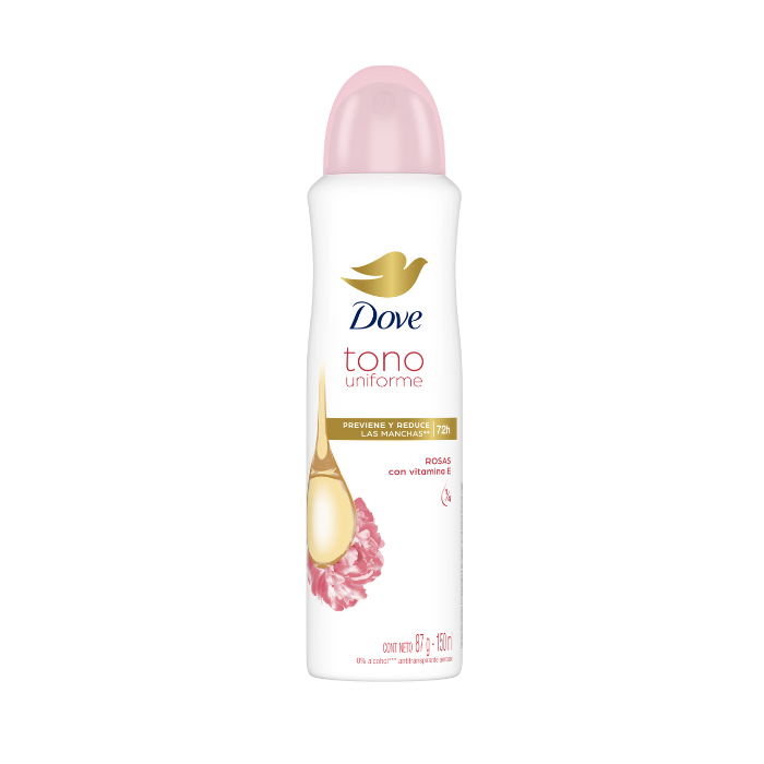 Dove Desodorante Spray Tono Uniforme Rosas 150ml