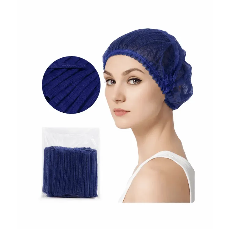 Gorra Desechable Azul Oscuro De Papel de Tela Sin Registro Sanitario