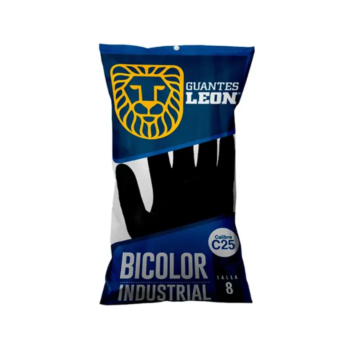 [7861027548141] Guantes Leon Super Bicolor C25 Talla 8 