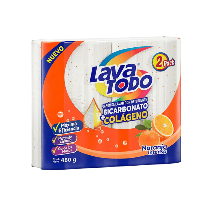 [7861048613682] Lava Todo Jabón Naranja X2 Unidades 460g