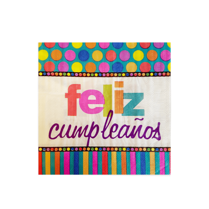 [18176] Servilleta Feliz Cumpleaños x20 Unidades Grande 