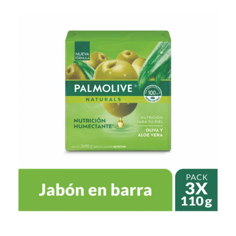 Palmolive Jabón Tocador Oliva Y Aloe 3x110g