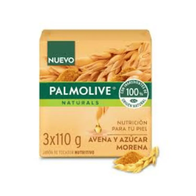 Palmolive Jabón Tocador Avena Y Azúcar Morena 3x110g