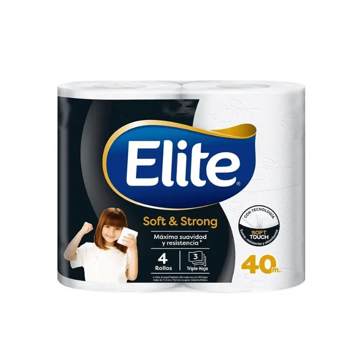 Elite Papel Higienico Triple Beneficio 15m x4 Unidades