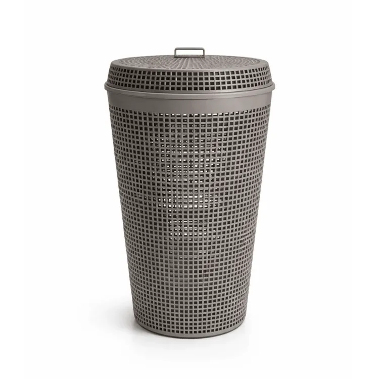 Consuplast Cesta Ratan Premium Gris Calido 71x47cm