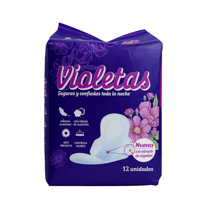 Violeta Toallas Sanitarias Premium x12 Unidades