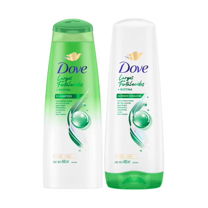 Dove Shampoo+Acondicionador Largos Fortalecidos 400ml