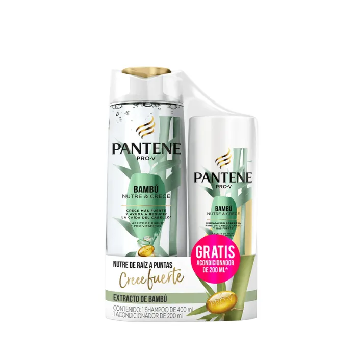 [18855] Pantene Bambú Shampoo 400ml + Acondicionador 200ml