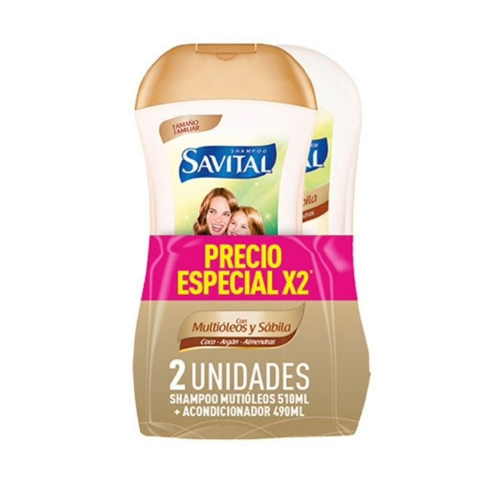 Savital Shampoo 510ml+Acondicionador 490ml Multióleos