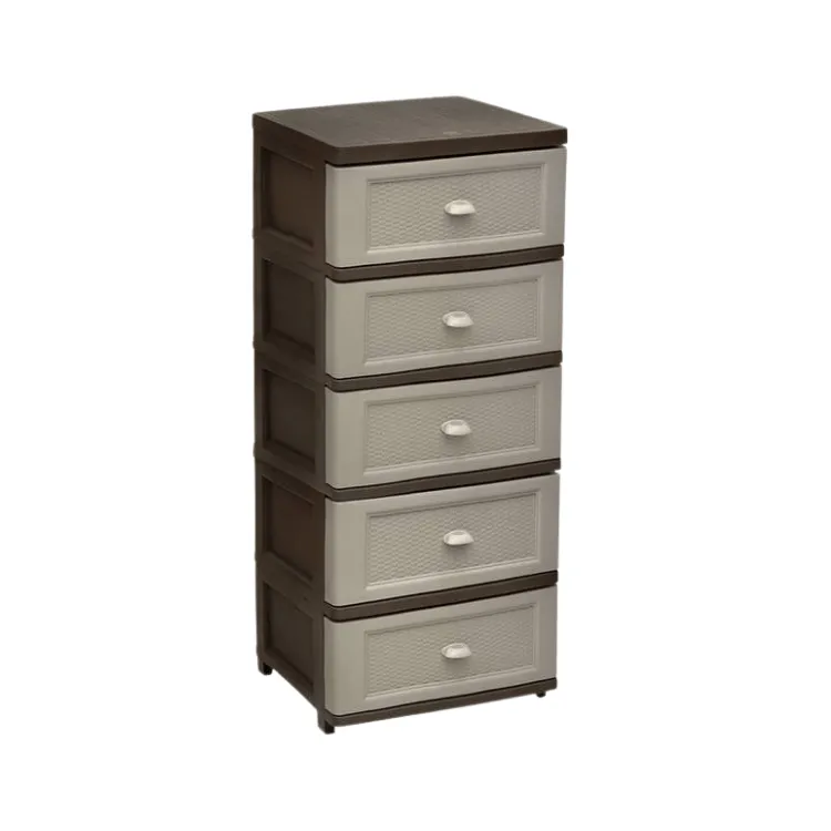Cajonera Madeira Deluxe 5P Cafe/Beige