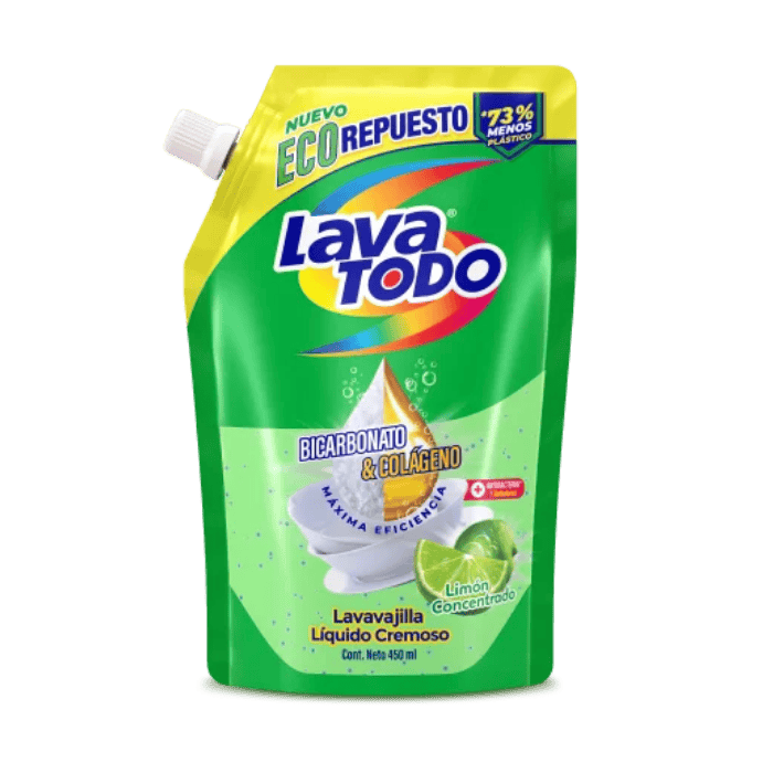 Lava Todo Lavavajilla Líquido Limón Doypack 1L