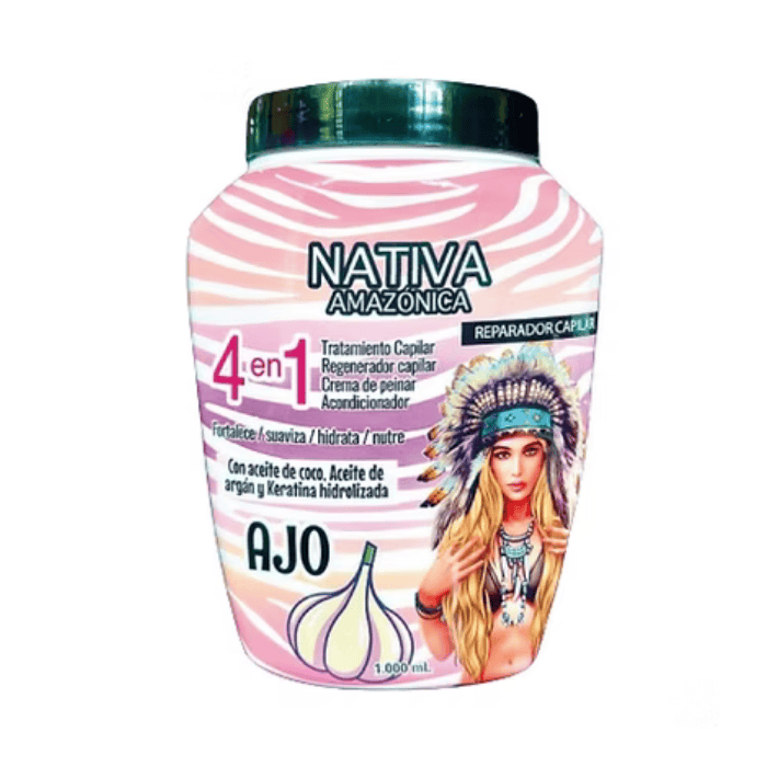 Nativa Amazónica Pote 4En1 Ajo Reparador Capilar 1000ml