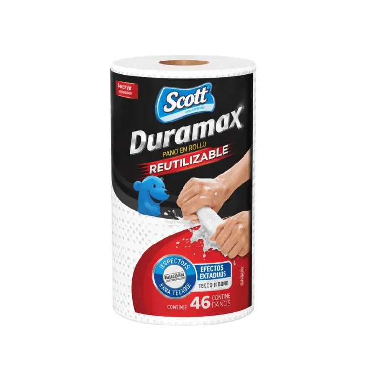[7702425241855] Toalla de Cocina Duramax Reutilizable Rojo x46 Unidades
