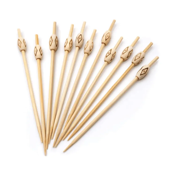 Palillos Decorativos  Punta Ovalos 12cm x 50 Unidades