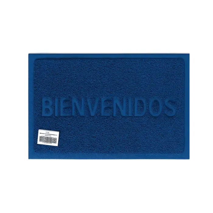 [2A10378] Alfombra de Caucho Bienvenido 14mmx40x60cm (Azul Marino)