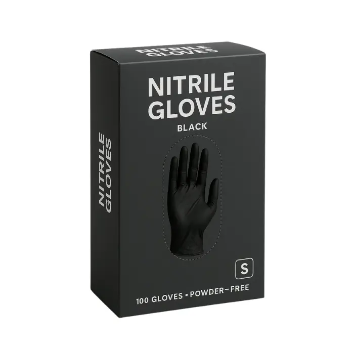[7861027553510] Guante de Nitrilo Negro Small x100 Unidades (Master)