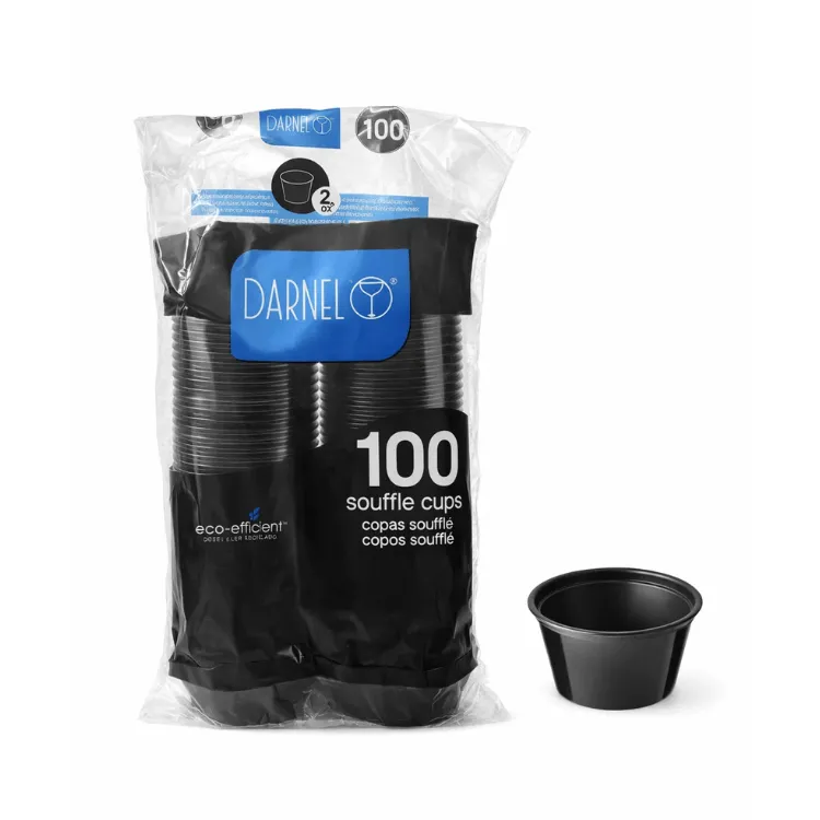 Copa Souflle 2.5oz Negro  x100 Unidades
