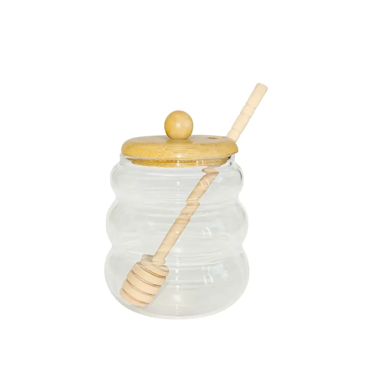 Frasco Cristal Tapa Madera Sc18282