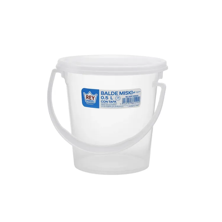Balde Miski 0.5L C/Tapa Reyplast