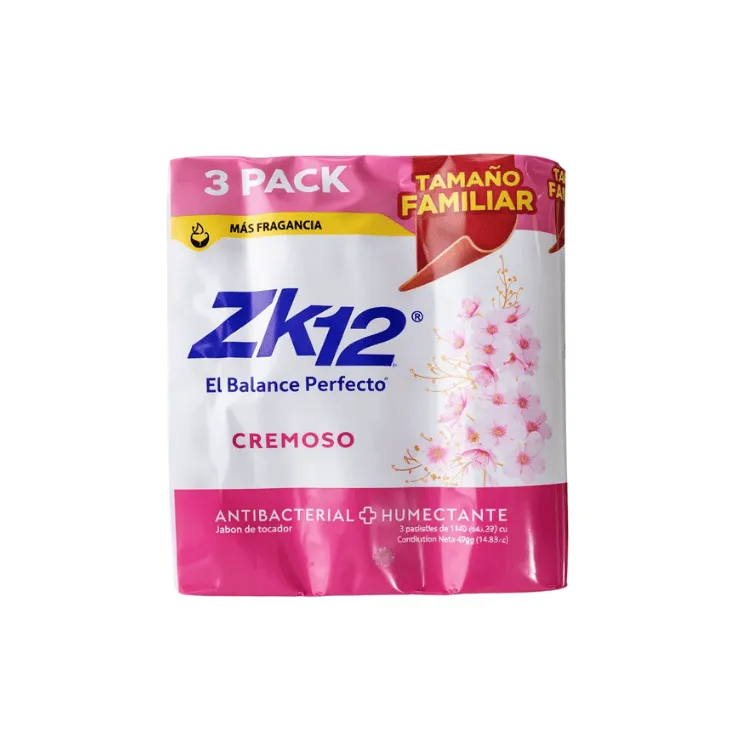 Jabon De Tocador Zk12 Cremoso x3 Unidades 420g